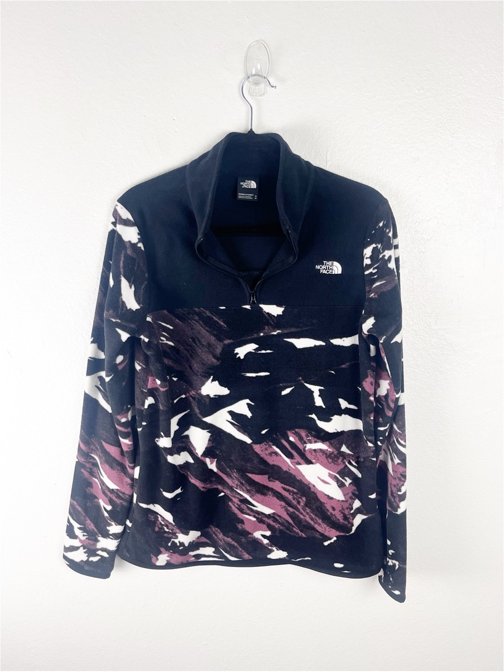 THE NORTH FACE Black Glacier 1/4 Zip  Fleece Pullover Medium Outerwear Casual